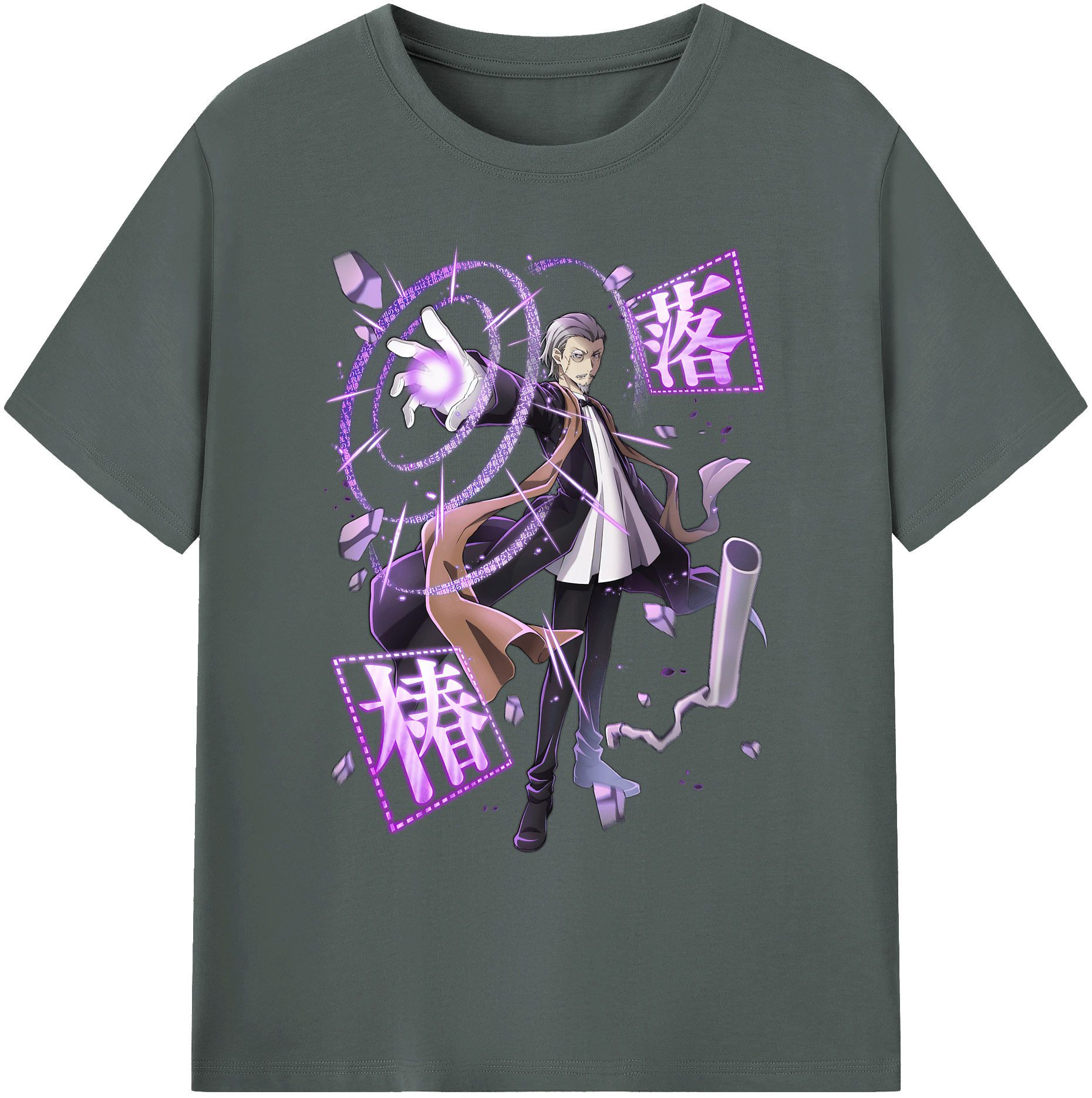 （画像用） 文豪ストレイドッグス Bungo Stray Dogs 綿100％ メンズ半袖Tシャツ｜肌触りやわらか＆通気性